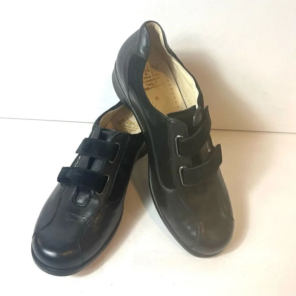 Fidelio Fenja F Magic Stretch Women’s Black Leather Orthotic Shoes UK 6.5 US 8.5